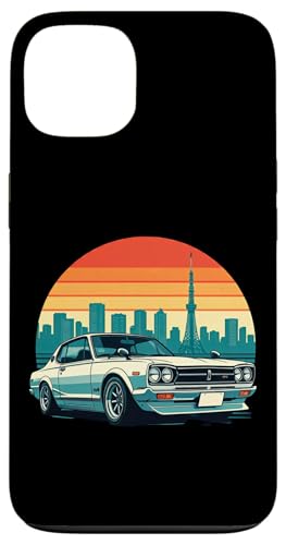 JDM Japanisches Drifting Race Car Tokyo Skyline Retro Sunset Hülle für iPhone 13 von JDM Japanese Automotive Tuning Car Art