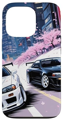 JDM Race Cars Tokyo Street Drift Sakura Blossom im Anime-Stil Hülle für iPhone 13 Pro von JDM Japanese Automotive Tuning Car Art
