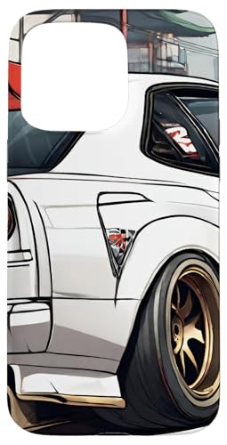 Japanisches Drift-Renn-Tuning-Auto Tokyo Skyline im Retrostil von JDM Hülle für iPhone 15 Pro Max von JDM Japanese Automotive Tuning Car Art