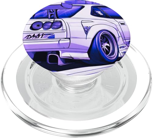 Japanisches Drift-Renn-Tuning-Auto Tokyo Skyline im Retrostil von JDM PopSockets PopGrip für MagSafe Japanisches Drift-Renn-Tuning-Auto Tokyo Skyline im Retrostil von JDM PopSockets PopGrip für MagSafe von JDM Japanese Automotive Tuning Car Art