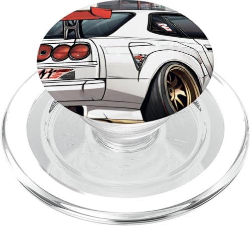 Japanisches Drift-Renn-Tuning-Auto Tokyo Skyline im Retrostil von JDM PopSockets PopGrip für MagSafe von JDM Japanese Automotive Tuning Car Art