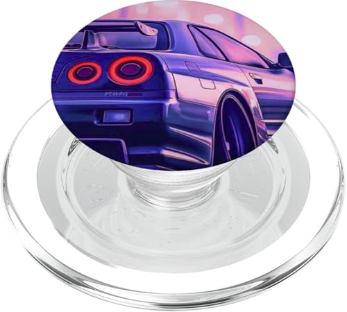Retro-JDM-Drift-Rennwagen für den japanischen Inlandsmarkt Tokyo Drift PopSockets PopGrip für MagSafe von JDM Japanese Automotive Tuning Car Art