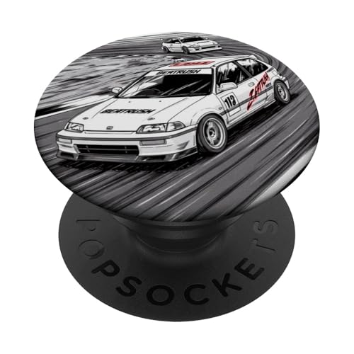 Retro-JDM Drifting-Renntuning-Autos für den japanischen Inlandsmarkt PopSockets Klebender PopGrip von JDM Japanese Automotive Tuning Car Art