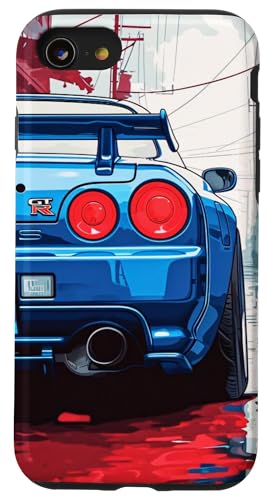 Retro JDM Japan Drift Racing Tuning Auto Tokyo Drift Kanji Hülle für iPhone SE (2020) / 7 / 8 von JDM Japanese Automotive Tuning Car Art