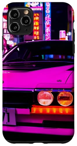 Retro JDM Japanisches Drift Rennauto Tokio Skyline bei Nacht Hülle für iPhone 11 Pro Max von JDM Japanese Automotive Tuning Car Art