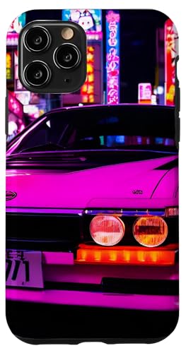 Retro JDM Japanisches Drift Rennauto Tokio Skyline bei Nacht Hülle für iPhone 11 Pro von JDM Japanese Automotive Tuning Car Art