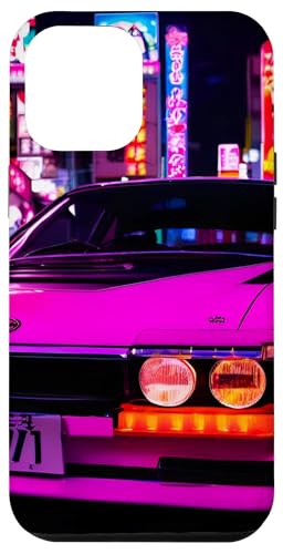 Retro JDM Japanisches Drift Rennauto Tokio Skyline bei Nacht Hülle für iPhone 12 Pro Max von JDM Japanese Automotive Tuning Car Art