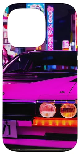 Retro JDM Japanisches Drift Rennauto Tokio Skyline bei Nacht Hülle für iPhone 13 Pro von JDM Japanese Automotive Tuning Car Art