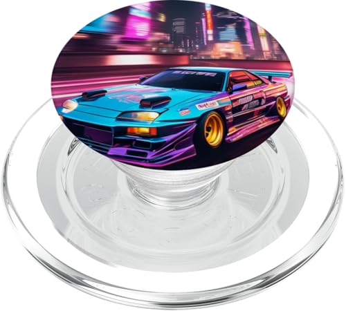 Retro JDM Japanisches Drift Rennauto Tokio Skyline bei Nacht PopSockets PopGrip für MagSafe Retro JDM Japanisches Drift Rennauto Tokio Skyline bei Nacht PopSockets PopGrip für MagSafe von JDM Japanese Automotive Tuning Car Art