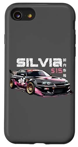 Retro-JDM Silvia S15 Drift-Rennwagen für den japanischen Inlandsmarkt Hülle für iPhone SE (2020) / 7 / 8 von JDM Japanese Automotive Tuning Car Art