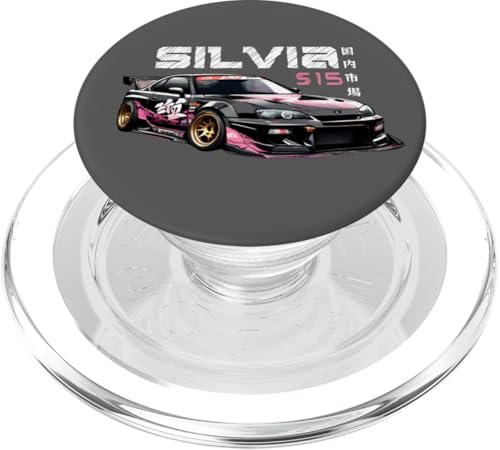 Retro-JDM Silvia S15 Drift-Rennwagen für den japanischen Inlandsmarkt PopSockets PopGrip für MagSafe von JDM Japanese Automotive Tuning Car Art