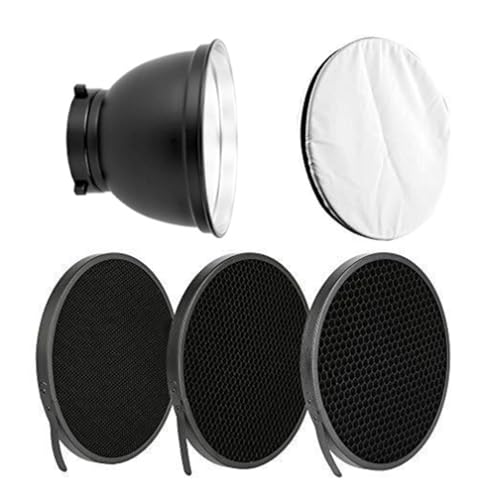 JDNH Baorong Mount 7 Zoll Reflektor Diffusor Lampenschirm mit/ohne 20° 40° 60° Gitter für Studiobeleuchtung von JDNH