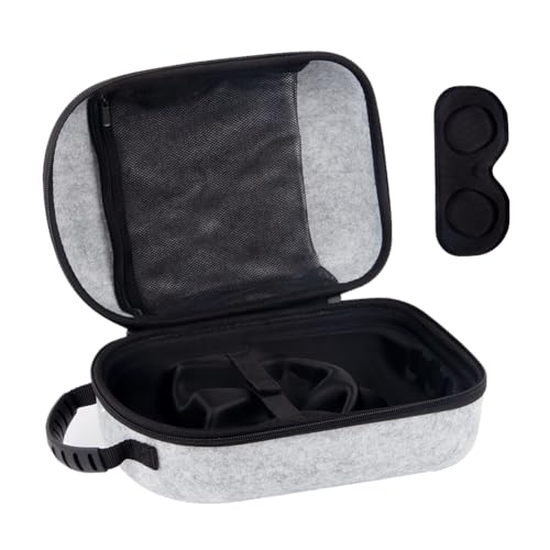 JDXFENG Tragetasche -Objektivabdeckung, stoßfeste Reise-Aufbewahrungstasche, Kratzfest, mit Netztasche for Meta Ques 3 -Headset-Controller von JDXFENG