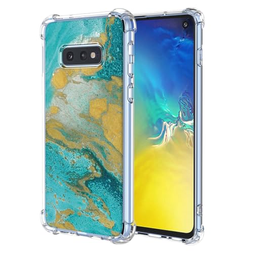 JDYGWK Schutzhülle für Samsung S10E Galaxy S10E, klares Blumenmuster, weiches TPU-Silikon, dünn, stoßfest, kratzfest, Schutzhülle für Samsung Galaxy S10E, Grünes Meer von JDYGWK