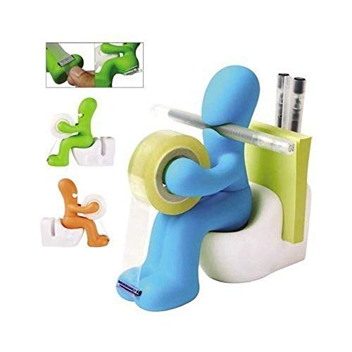 The Butt Station – Schreibtisch-Zubehör: Klebebandspender, Stifthalter mit Clip zur Aufbewahrung zufälliger Farbe Small blau The Butt Station – Schreibtisch-Zubehör: Klebebandspender, Stifthalter mit Clip zur Aufbewahrung zufälliger Farbe Small blau von JDYYICZ