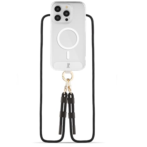 Just Elegance HandyCase - kompatibel mit MagSafe iPhone 13 Pro - Handyhülle 2024 Design mit Band - Schutzhülle mit Abnehmbarer Kordel (Transparent/Clear) von JE JUST ELEGANCE