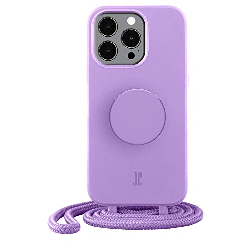 PopSockets x Just Elegance iPhone Hülle - Necklace Case - Handyhülle kompatibel mit iPhone 13 Pro Max - iPhone Schutzhülle mit Abnehmbarer Kordel und Fingerhalter (Lavendel) von JE JUST ELEGANCE