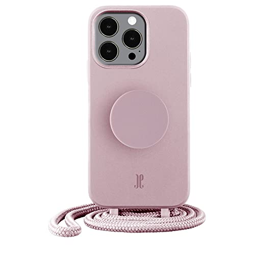 PopSockets x Just Elegance iPhone Hülle - Necklace Case - Handyhülle kompatibel mit iPhone 13 Pro Max - iPhone Schutzhülle mit Abnehmbarer Kordel und Fingerhalter (Rose Breath) von JE JUST ELEGANCE