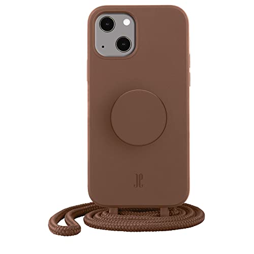 PopSockets x Just Elegance iPhone Hülle - Necklace Case - Handyhülle kompatibel mit iPhone 13 - iPhone Schutzhülle mit Abnehmbarer Kordel und Fingerhalter (Brown Sugar) von JE JUST ELEGANCE