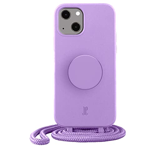 PopSockets x Just Elegance iPhone Hülle - Necklace Case - Handyhülle kompatibel mit iPhone 13 - iPhone Schutzhülle mit Abnehmbarer Kordel und Fingerhalter (Lavendel) von JE JUST ELEGANCE