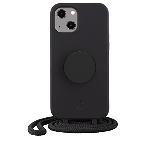 PopSockets x Just Elegance iPhone Hülle - Necklace Case - Handyhülle kompatibel mit iPhone 13 - iPhone Schutzhülle mit Abnehmbarer Kordel und Fingerhalter (Schwarz) von JE JUST ELEGANCE