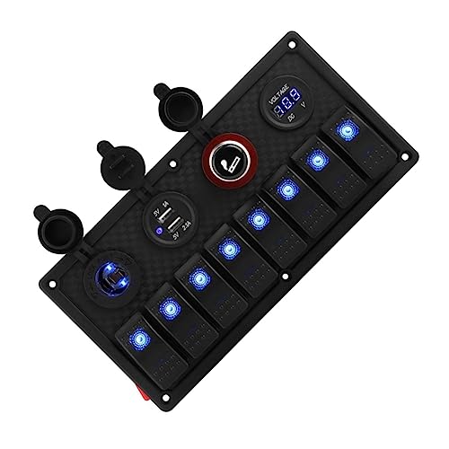 JECOMPRIS 1 Satz Marine-Schalttafel Doppel USB für Wohnmobil Automobil-Panel Voltmeter-Kombinationsbedienfeld 8-Gang-Panel Marine-Panel Zigarettenanzünder mit Voltmeter Schweller Abs Schwarz JECOMPRIS 1 Satz Marine-Schalttafel Doppel USB für Wohnmobil Automobil-Panel Voltmeter-Kombinationsbedienfeld 8-Gang-Panel Marine-Panel Zigarettenanzünder mit Voltmeter Schweller Abs Schwarz von JECOMPRIS