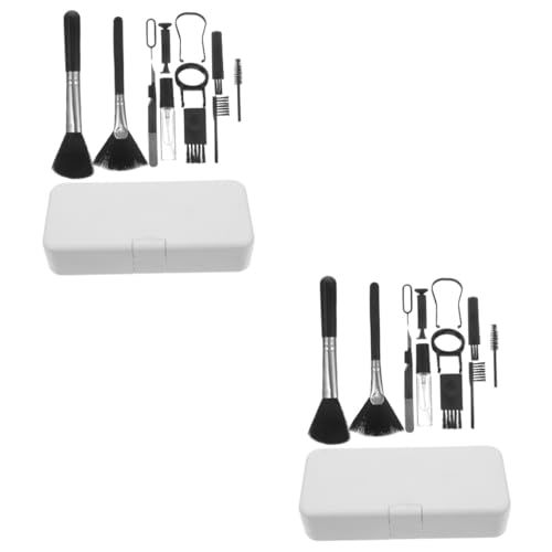 JECOMPRIS 2 Sätze Reinigungskit Reiniger Kit tragbar elektronisches Reinigungsset sauber Reinigungswerkzeuge für Kopfhörer Mehrzweckreiniger für den Laptop Kopfhörerreiniger superfeine Faser von JECOMPRIS