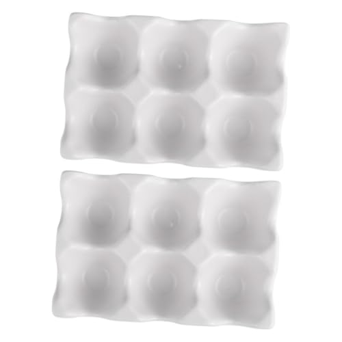 JECOMPRIS 2 Stück 6 Utensilienhalter Mit Deckel Kühlschrank Eierbox Magnete Für Eiscreme-kühlschränke Gefüllte Eier Serviergeschirr Eierablage Hühnerei Tabletts Eierplatte Weiß Rutschfest JECOMPRIS 2 Stück 6 Utensilienhalter Mit Deckel Kühlschrank Eierbox Magnete Für Eiscreme-kühlschränke Gefüllte Eier Serviergeschirr Eierablage Hühnerei Tabletts Eierplatte Weiß Rutschfest von JECOMPRIS