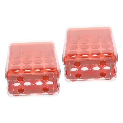 JECOMPRIS 2St Aufbewahrungsbox für Eier verdickte Eierschublade Kühlschrank Eierschublade Schubladen aus Kunststoff Kühlschrank Zubehör Kühlschrank-Eier-Organizer Multifunktion Tablett von JECOMPRIS