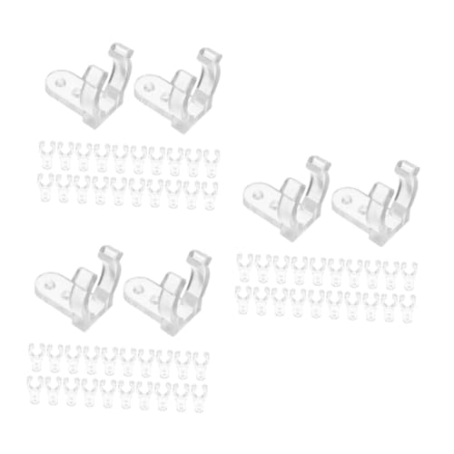 JECOMPRIS 3 Sätze Lichtstreifenclip Seilleuchten Q Weihnachten Drinnen Im Freien Outdoor-clips Zum Aufhängen Von Leuchten Clips Für Weihnachtsbeleuchtung Plastik Transparent 50 Stück * 3 von JECOMPRIS
