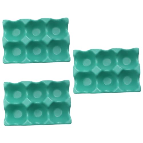 JECOMPRIS 3 Stück 6 Eierhalter aus Acryl Kühlschrank-Eierhalter-Fach bedeckt Essen Eierschale mit 6 Gittern Aufbewahrungsbehälter für Eier Keramik Eierständer Küchenwaren Tablett Container von JECOMPRIS