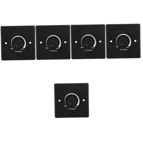 JECOMPRIS 5 Stück Wohnmobil Lichtschalter Schwach Yacht Dimmer Schreibtischlampe 12v Dimmschalter Black Stk von JECOMPRIS
