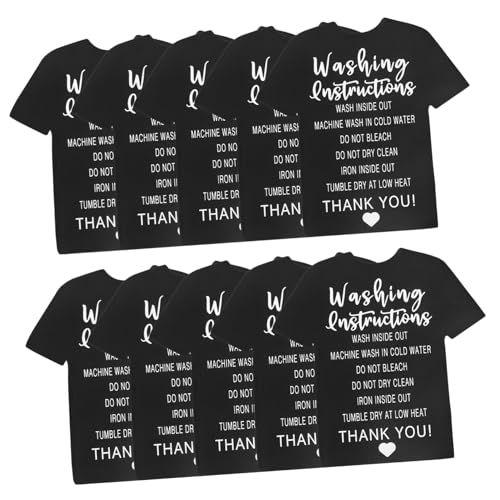 JECOMPRIS 50 Stück Shirt-etikett Karte Anweisung Material Reinigungsetiketten Hemd Stichworte Leitfaden Zum Waschen Von Kleidung Pflegeetiketten Für Kleidung Black Papier JECOMPRIS 50 Stück Shirt-etikett Karte Anweisung Material Reinigungsetiketten Hemd Stichworte Leitfaden Zum Waschen Von Kleidung Pflegeetiketten Für Kleidung Black Papier von JECOMPRIS