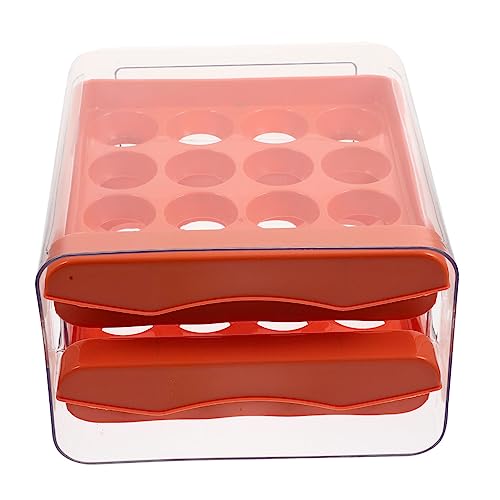 JECOMPRIS Aufbewahrungsbox für Eier Eierhalter Behälter mit Deckel Schubladen aus Kunststoff Eierschublade für den Haushalt verschleißfeste Eierschale verdicken Eierkarton Kühlschrank von JECOMPRIS