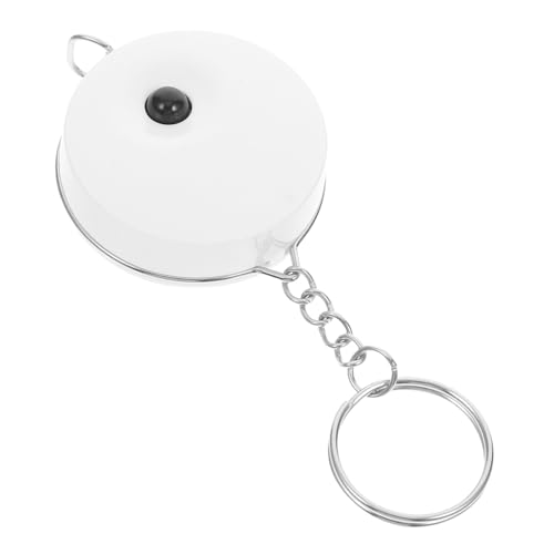 JECOMPRIS Maßband für den Schlüsselanhänger Maßband nähen Körpermaßband Mini kleines Maßband stoff messlineal Maßband für Körper Maßband aus Stoff Strickzubehör Abs Weiß von JECOMPRIS