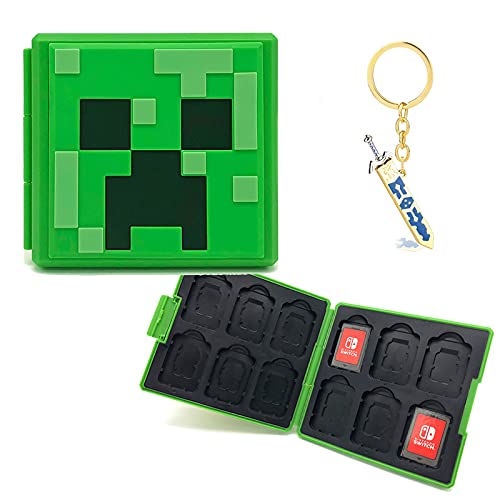 Games Card Storage Case für Nintendo Switch, Tragbar und Dünn, 12 Schlitze für Game-Karten für Nintendo Switch mit Abnehmbarer Schlüsselanhänger (MC) von JEETA