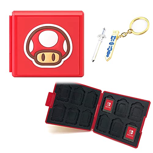 Games Card Storage Case für Nintendo Switch, Tragbar und Dünn, 12 Schlitze für Game-Karten für Nintendo Switch mit Abnehmbarer Schlüsselanhänger (MR) von JEETA