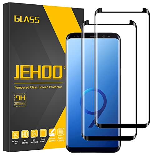 JEHOO 2 Stück für Panzerglas Schutzfolie für Samsung Galaxy S9, HD Klar Displayschutzfolie Blasenfreie Vollständige Abdeckung 9H Härte von JEHOO