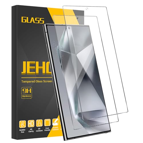JEHOO 2 Stück für Samsung Galaxy S24 Ultra für Panzerglas Schutzfolie, HD Klar Displayschutzfolie Blasenfreie Vollständige Abdeckung Fingerabdruck-ID Unterstützen 9H Härte JEHOO 2 Stück für Samsung Galaxy S24 Ultra für Panzerglas Schutzfolie, HD Klar Displayschutzfolie Blasenfreie Vollständige Abdeckung Fingerabdruck-ID Unterstützen 9H Härte von JEHOO