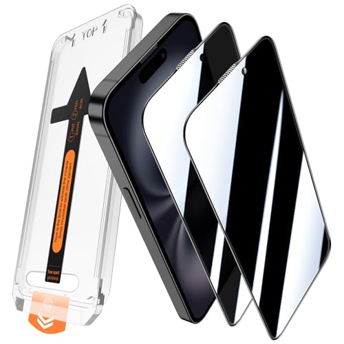 JEHOO 2 Stück für Panzerglas Sichtschutz für iPhone 16 Plus, Automatische Staubentfernung, Anti-Spy, 9H Kratzfest Full Screen Privacy Schutzfolie, Kein Staub Keine Blasen Hartglas Displayschutzfolie JEHOO 2 Stück für Panzerglas Sichtschutz für iPhone 16 Plus, Automatische Staubentfernung, Anti-Spy, 9H Kratzfest Full Screen Privacy Schutzfolie, Kein Staub Keine Blasen Hartglas Displayschutzfolie von JEHOO