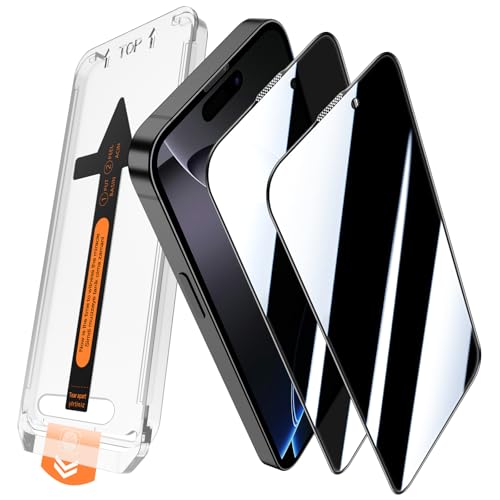 JEHOO 2 Stück für iPhone 16 Pro für Panzerglas Sichtschutz, Automatische Staubentfernung, Anti-Spy, 9H Kratzfest Full Screen Privacy Schutzfolie, Kein Staub Keine Blasen Hartglas Displayschutzfolie JEHOO 2 Stück für iPhone 16 Pro für Panzerglas Sichtschutz, Automatische Staubentfernung, Anti-Spy, 9H Kratzfest Full Screen Privacy Schutzfolie, Kein Staub Keine Blasen Hartglas Displayschutzfolie von JEHOO