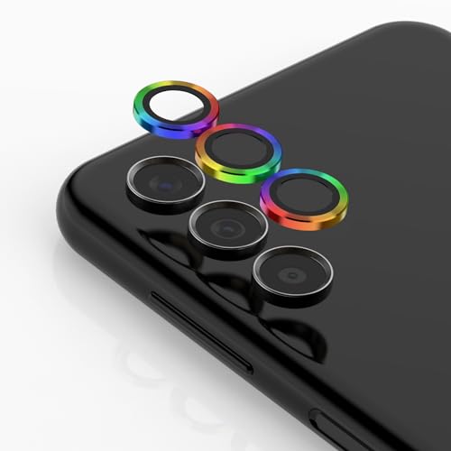 JEHOO 6 Stück Militärschutz Kamera Schutz für Samsung Galaxy S23 FE Kameraschutz, 2 Packungen[Präzise Positionierung][Einfache Installation][Kratzfest], Samsung S23 FE Kameraschutz (Bunt) von JEHOO