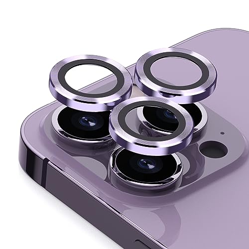 JEHOO 6 Stück Militärschutz Kamera Schutz für iPhone 13 Pro Max/iPhone 13 Pro Kameraschutz, 2 Packungen[Präzise Positionierung][Einfache Installation][Kratzfest] Kameraschutz (Lila) von JEHOO