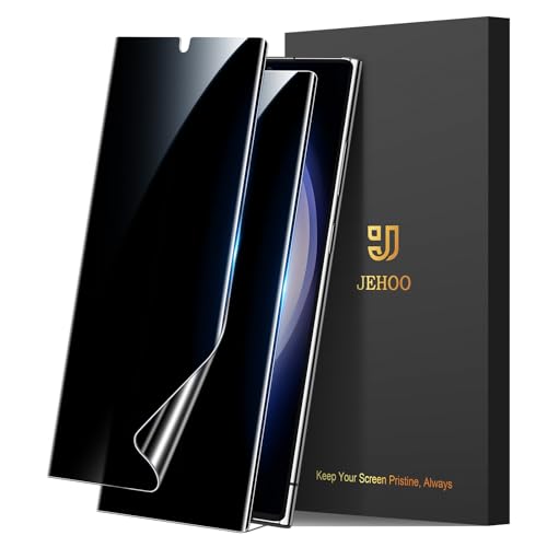 JEHOO 2 Stück für Samsung Galaxy S23 Ultra 5G Sichtschutz Schutzfolie 6,8 Zoll, Kompatibel Fingerabdruck-ID, Blasenfreie Weich TPU Privacy Displayschutzfolie, Anti-Kratzen, Null Blasen, 3D-Gewölbte JEHOO 2 Stück für Samsung Galaxy S23 Ultra 5G Sichtschutz Schutzfolie 6,8 Zoll, Kompatibel Fingerabdruck-ID, Blasenfreie Weich TPU Privacy Displayschutzfolie, Anti-Kratzen, Null Blasen, 3D-Gewölbte von JEHOO