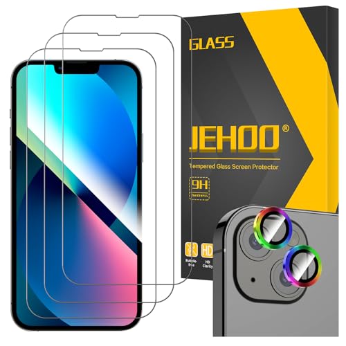 JEHOO für iPhone 13 für Panzerglas Schutzfolie, 3 Stück Panzer Schutz Glas und 1 Stück Kameraschutz, Blasenfreie HD Vollständige Abdeckung 9H Härte Glas Rahmen-Installationshilfe JEHOO für iPhone 13 für Panzerglas Schutzfolie, 3 Stück Panzer Schutz Glas und 1 Stück Kameraschutz, Blasenfreie HD Vollständige Abdeckung 9H Härte Glas Rahmen-Installationshilfe von JEHOO