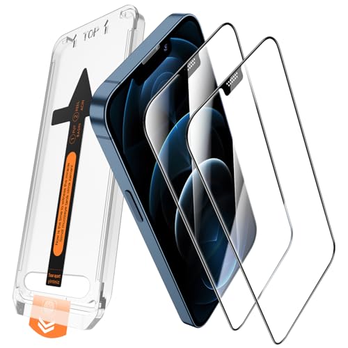 JEHOO für iPhone 12 Pro Max Schutzfolie, [Automatische Installation] [Full Schutz] [Kein Staub Keine Blasen] Panzer Schutz Glas Displayschutzfolie für iPhone 12 Pro Max Folie von JEHOO