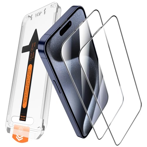 JEHOO für iPhone 15 Pro Max Schutzfolie, Automatische Staubentfernung, Full Schutz, Kein Staub Keine Blasen für Panzerglas Displayschutzfolie für iPhone 15 Pro Max Folie 6,7 Zoll, 2 Stück JEHOO für iPhone 15 Pro Max Schutzfolie, Automatische Staubentfernung, Full Schutz, Kein Staub Keine Blasen für Panzerglas Displayschutzfolie für iPhone 15 Pro Max Folie 6,7 Zoll, 2 Stück von JEHOO