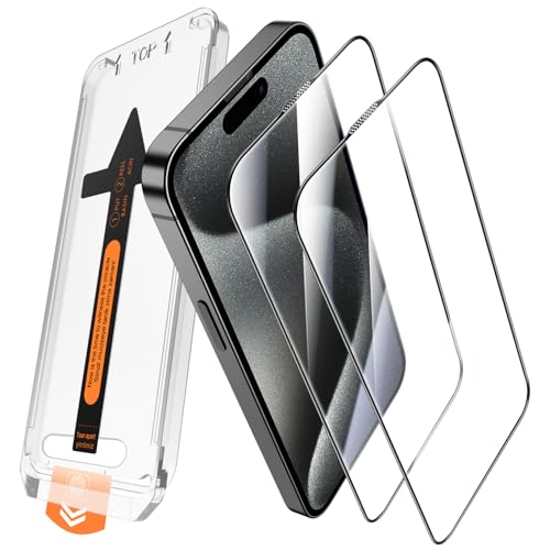 JEHOO für iPhone 15 Pro Schutzfolie, Automatische Staubentfernung, Full Schutz, Kein Staub Keine Blasen Panzer Schutz Glas Displayschutzfolie für iPhone 15 Pro Folie 6,1 Zoll, 2 Stück JEHOO für iPhone 15 Pro Schutzfolie, Automatische Staubentfernung, Full Schutz, Kein Staub Keine Blasen Panzer Schutz Glas Displayschutzfolie für iPhone 15 Pro Folie 6,1 Zoll, 2 Stück von JEHOO