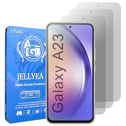 JELLYEA 3 Stück Matt Schutzfolie für Samsung Galaxy A23 Anti-Fingerabdrück Anti-Reflex Anti-Kratzer Displayschutz 9H Gehärtetes Glas für Galaxy A23 4G/5G,6.6" JELLYEA 3 Stück Matt Schutzfolie für Samsung Galaxy A23 Anti-Fingerabdrück Anti-Reflex Anti-Kratzer Displayschutz 9H Gehärtetes Glas für Galaxy A23 4G/5G,6.6" von JELLYEA