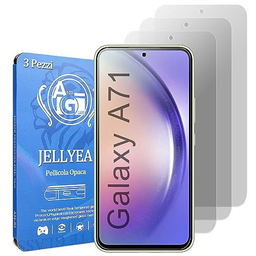 JELLYEA 3 Stück Matt Schutzfolie für Samsung Galaxy A71 Anti-Fingerabdrück Anti-Reflex Anti-Kratzer Displayschutz 9H Gehärtetes Glas für Galaxy A71 4G/5G,6.7" JELLYEA 3 Stück Matt Schutzfolie für Samsung Galaxy A71 Anti-Fingerabdrück Anti-Reflex Anti-Kratzer Displayschutz 9H Gehärtetes Glas für Galaxy A71 4G/5G,6.7" von JELLYEA